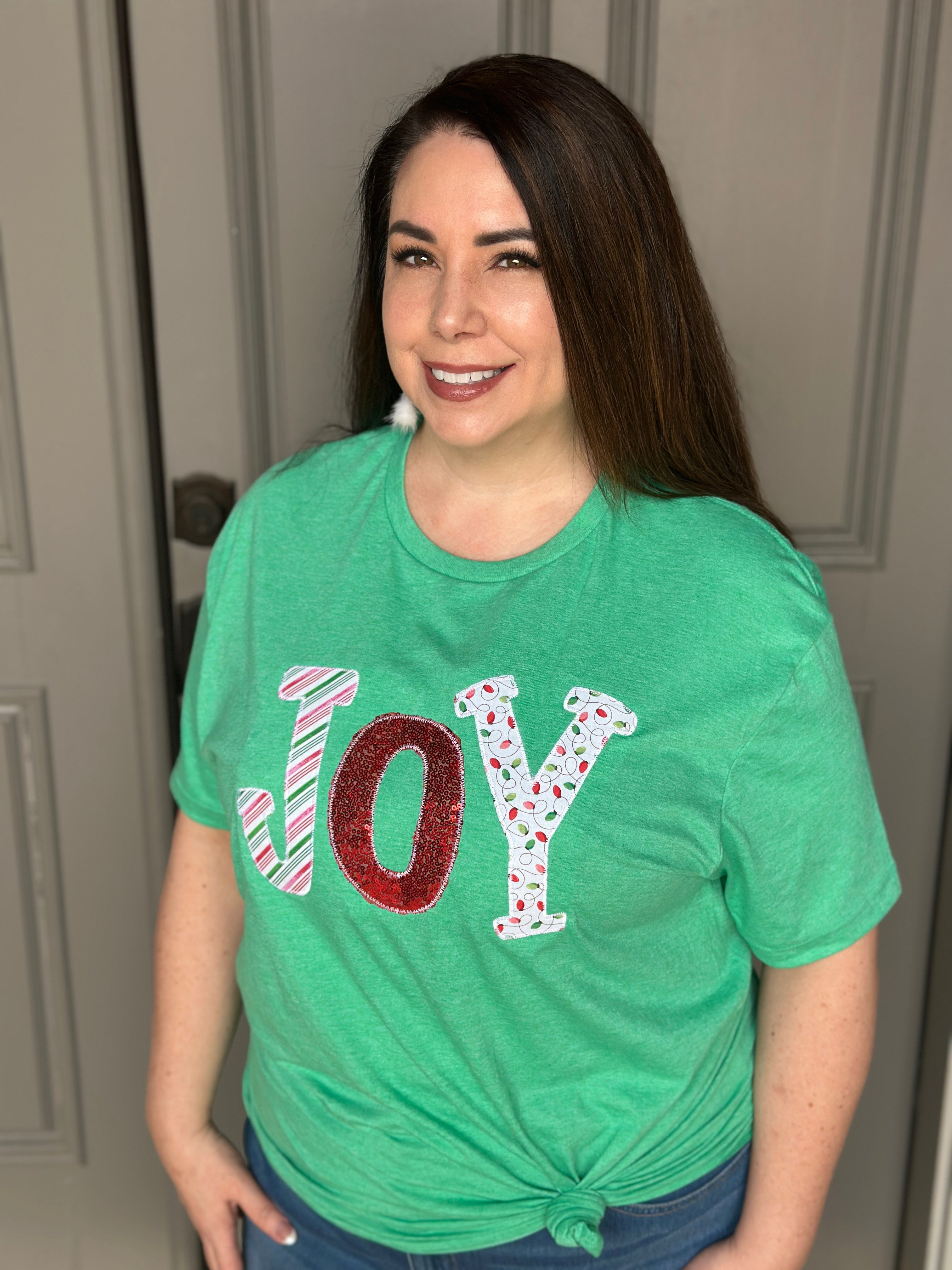 Joy Sequin Embroidered Tee