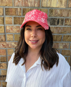 Splatter Hat in Coral