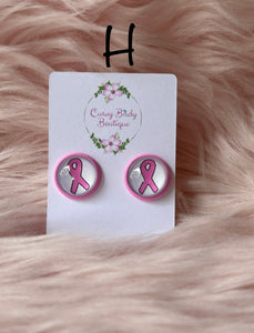 Breast Cancer Stud Earrings