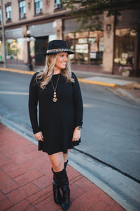 Savannah Bamboo Swing Dress - Black