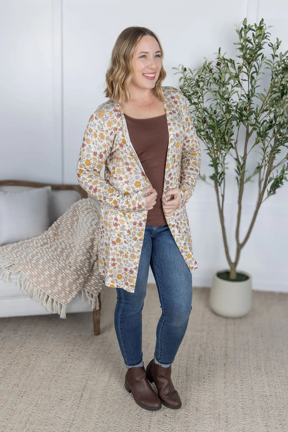 Classic Cardigan - Fall Vintage Floral