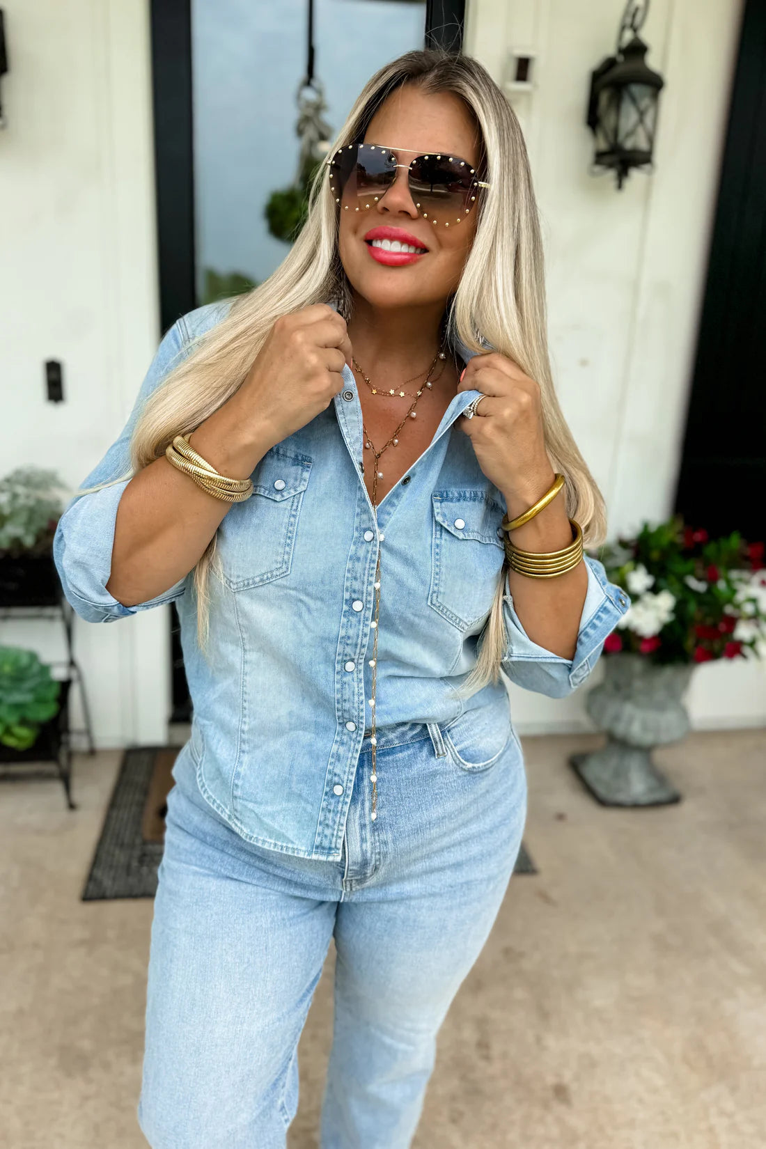 PREORDER- DOLLY DENIM TOP (Limited Quantities)