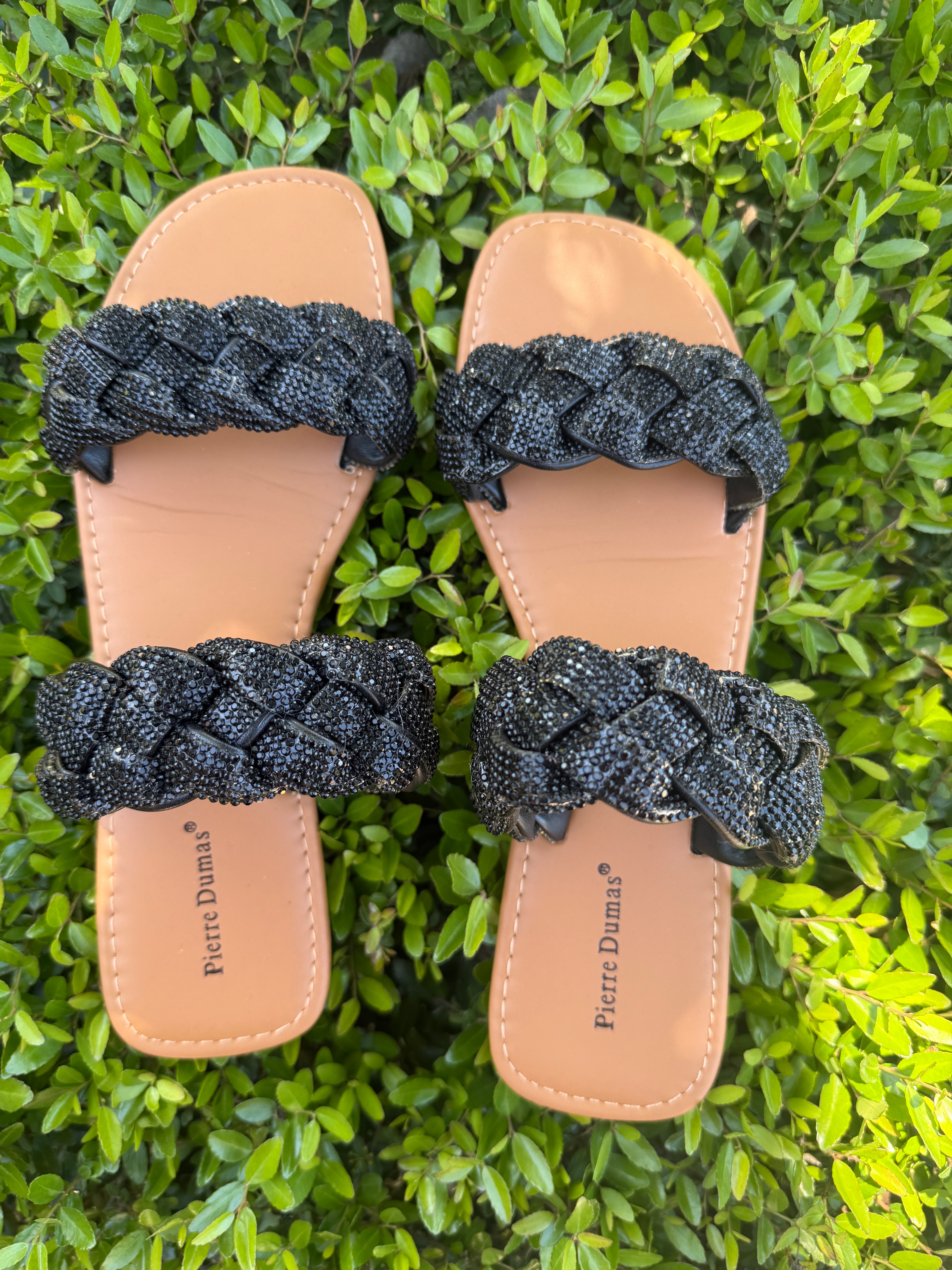 Glitzy Black Sandals
