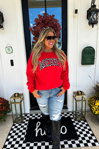 Merry Checkered Sweatshirt