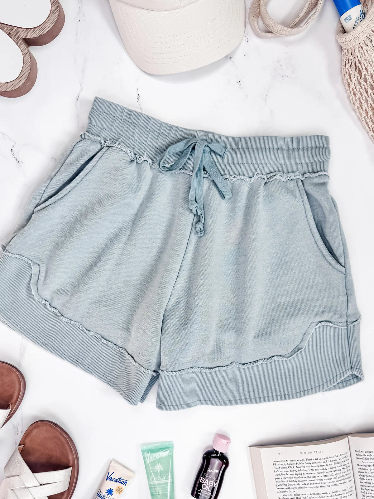 French Terry Stevie Shorts - Seabreeze