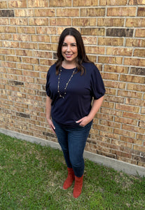 Katie Cozy Top - Navy