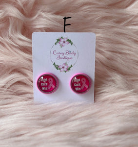 Breast Cancer Stud Earrings