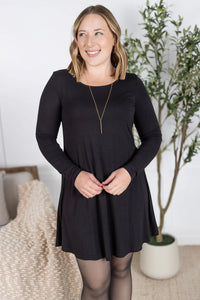 Savannah Bamboo Swing Dress - Black