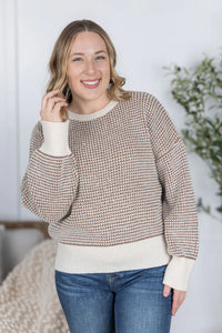Charlotte Sweater - Mocha and Cream