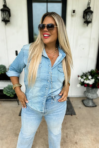 PREORDER- DOLLY DENIM TOP (Limited Quantities)