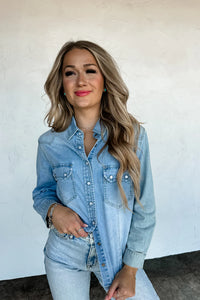 PREORDER- DOLLY DENIM TOP (Limited Quantities)
