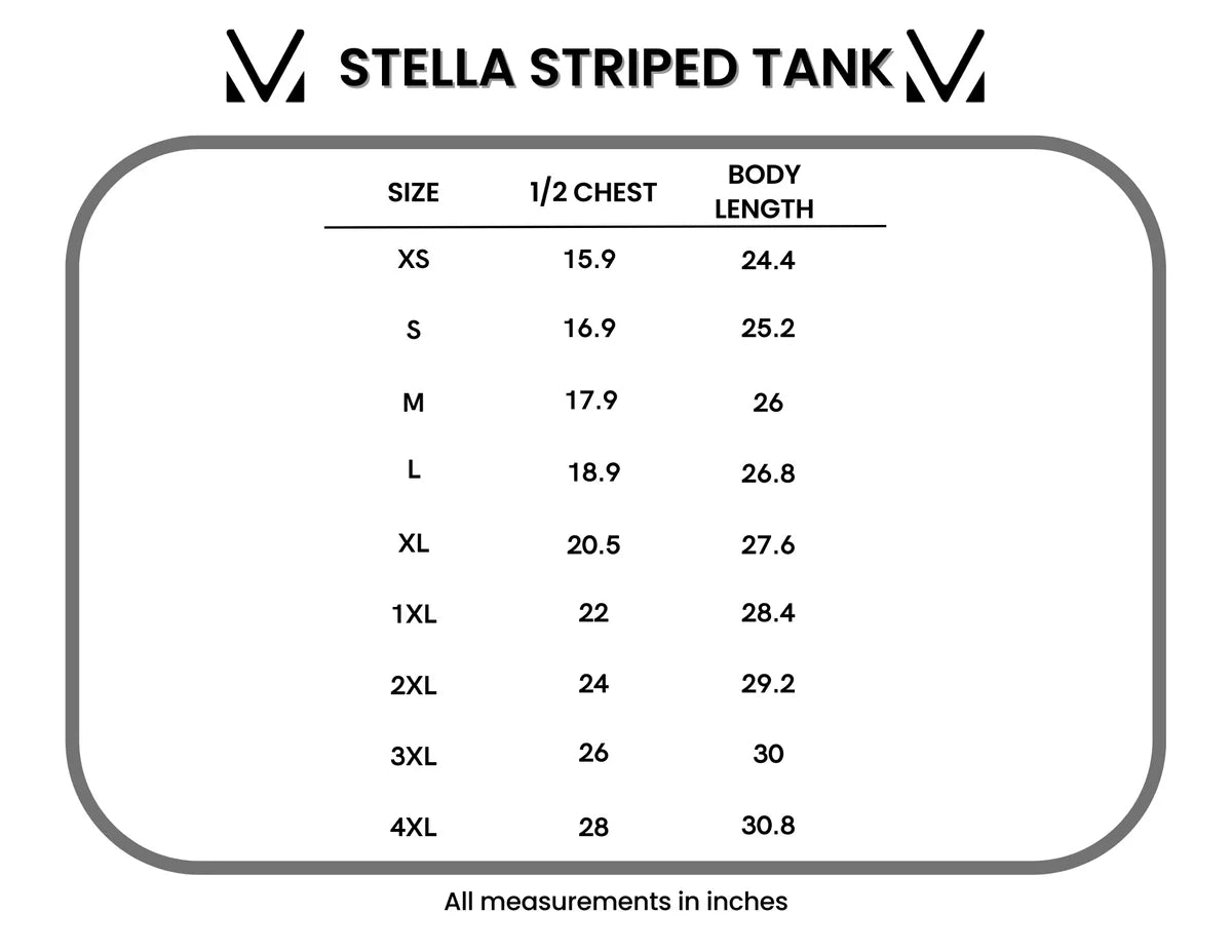 Stella Striped Tank - Navy