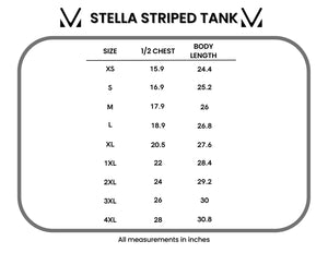 Stella Striped Tank - Navy