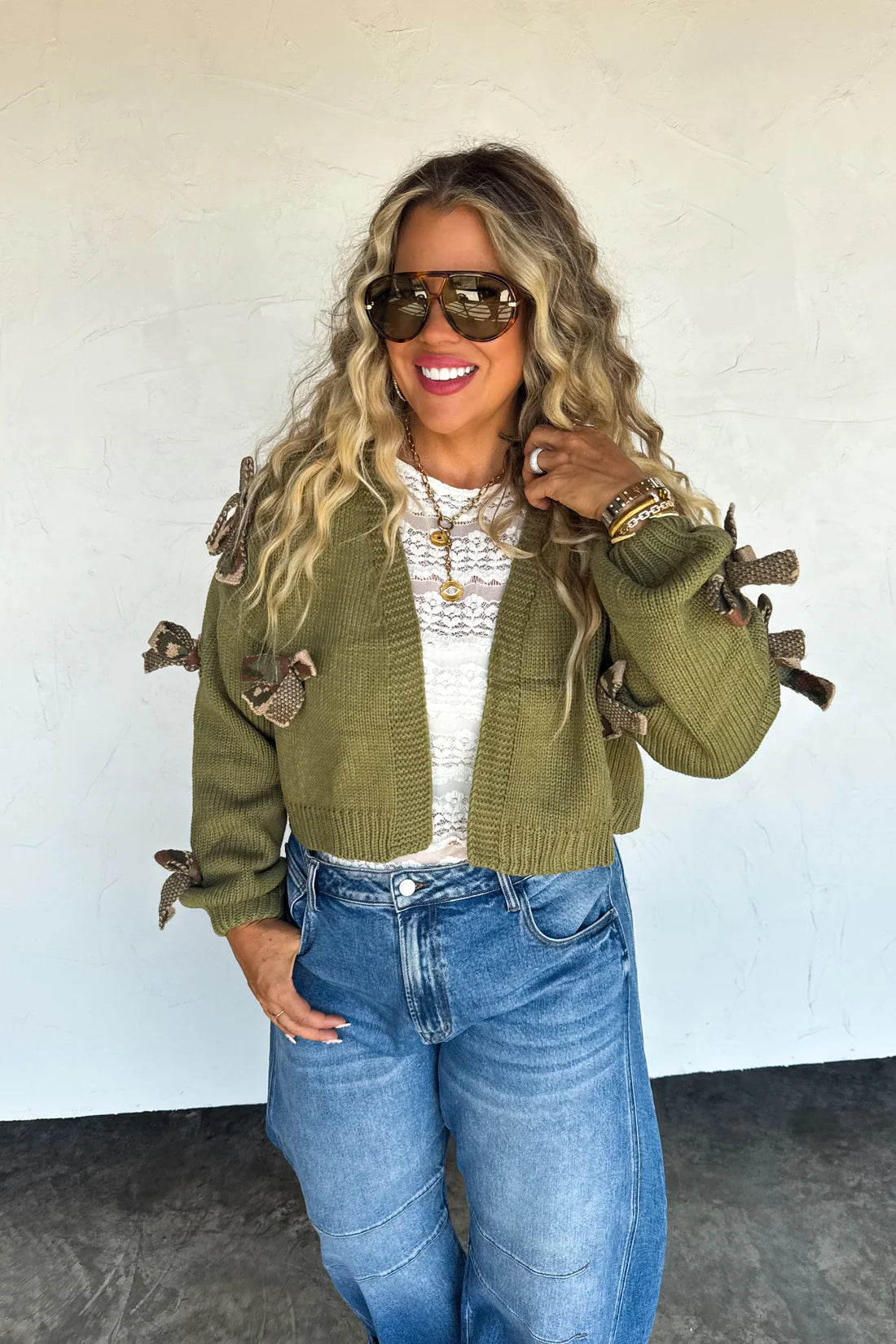 PREORDER- SLOANE BOW KNIT CARDIGAN (Closing orders Wednesday 9/17 @ 8 PM CST)