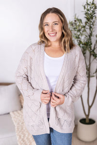Open Knit Cardigan - Neutral