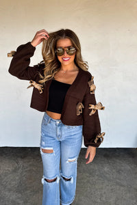 PREORDER- SLOANE BOW KNIT CARDIGAN (Closing orders Wednesday 9/17 @ 8 PM CST)