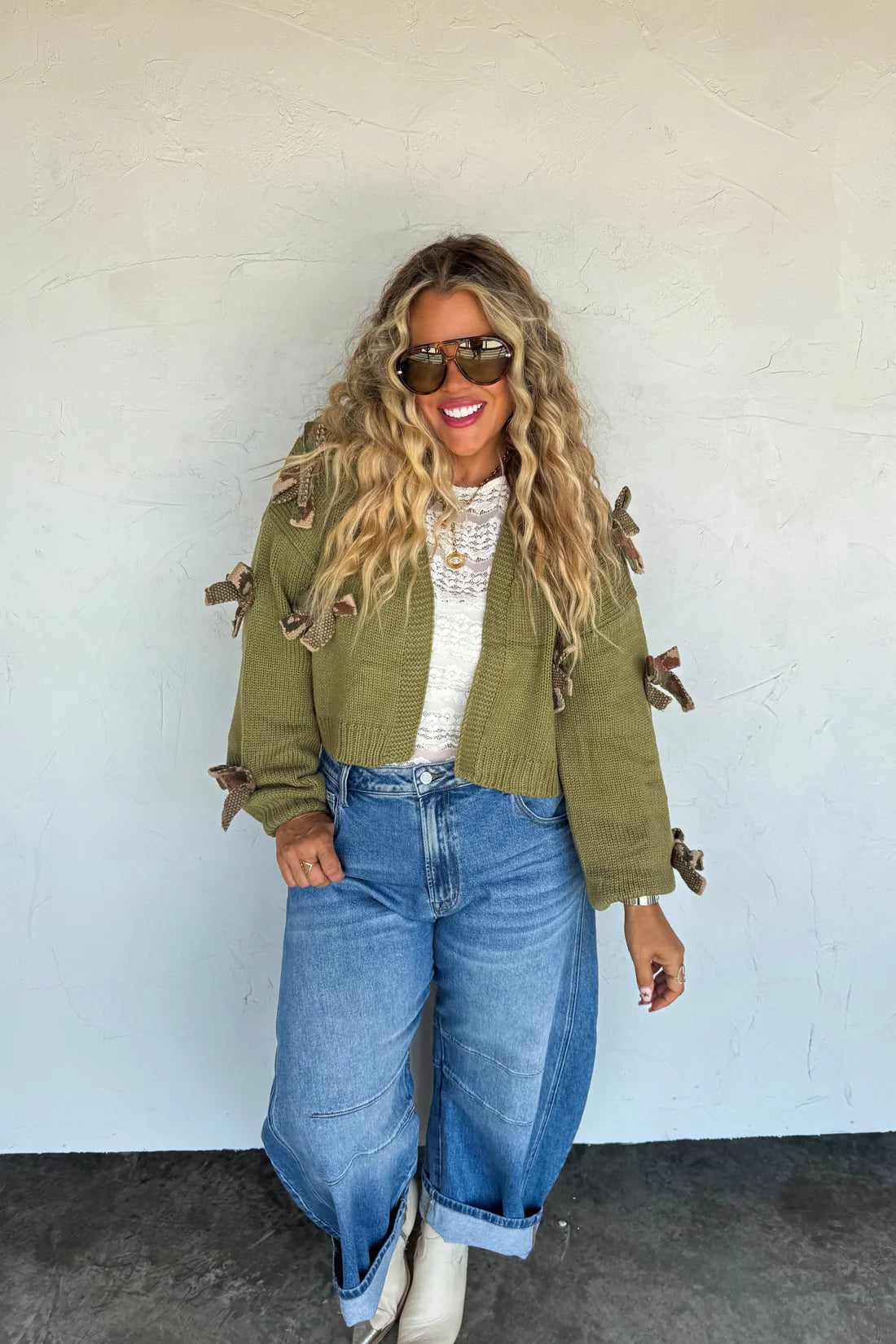 PREORDER- SLOANE BOW KNIT CARDIGAN (Closing orders Wednesday 9/17 @ 8 PM CST)