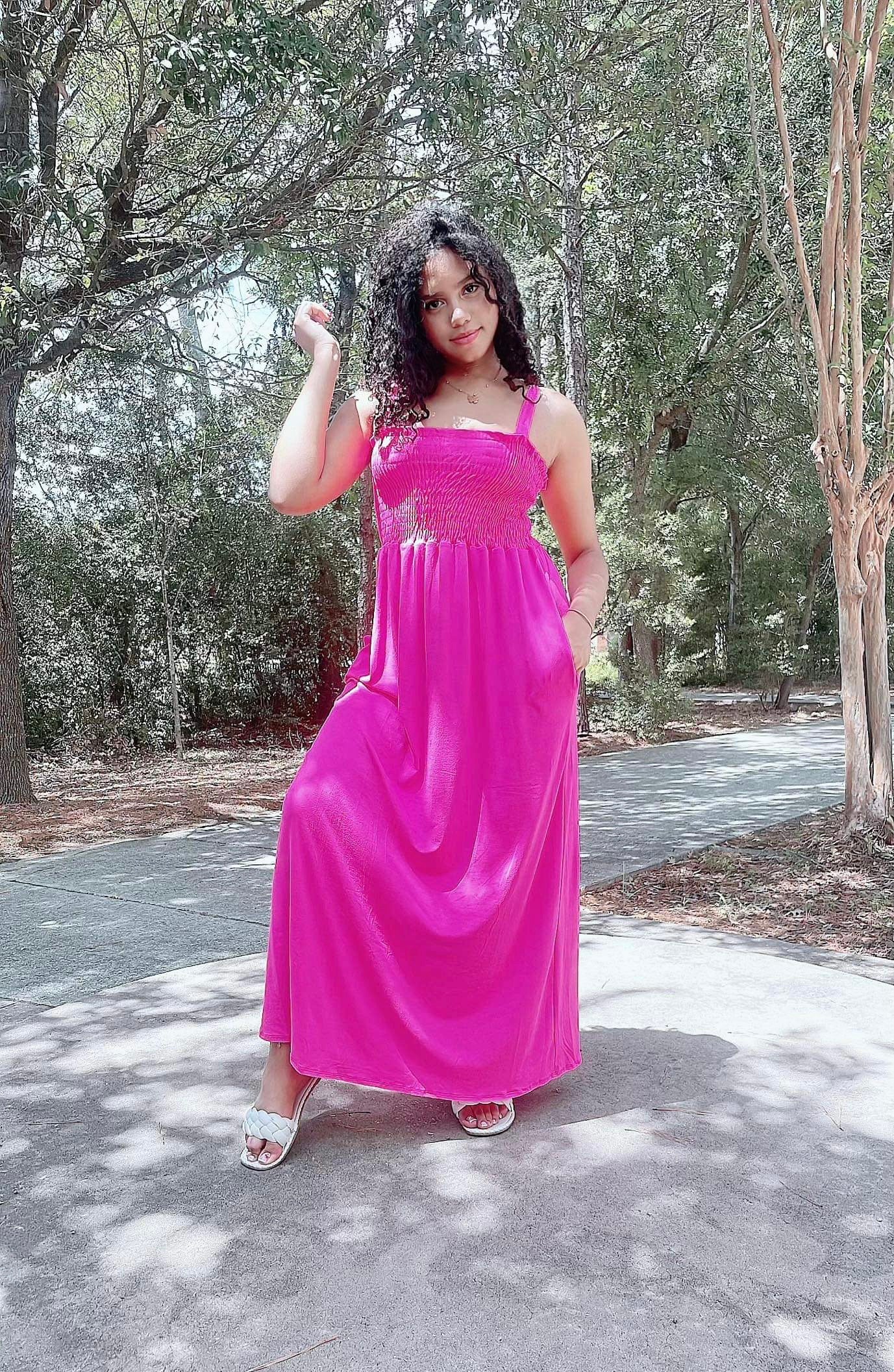 Savannah Maxi Dress in Hot Pink Savannah Maxi Dress in Hot Pink