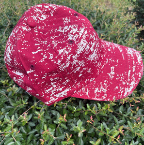 Splatter Hat in Maroon