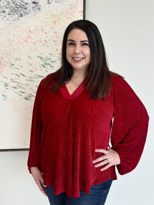 Marilee Pleated Velvet Top