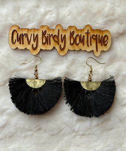 Susan Earrings in Black