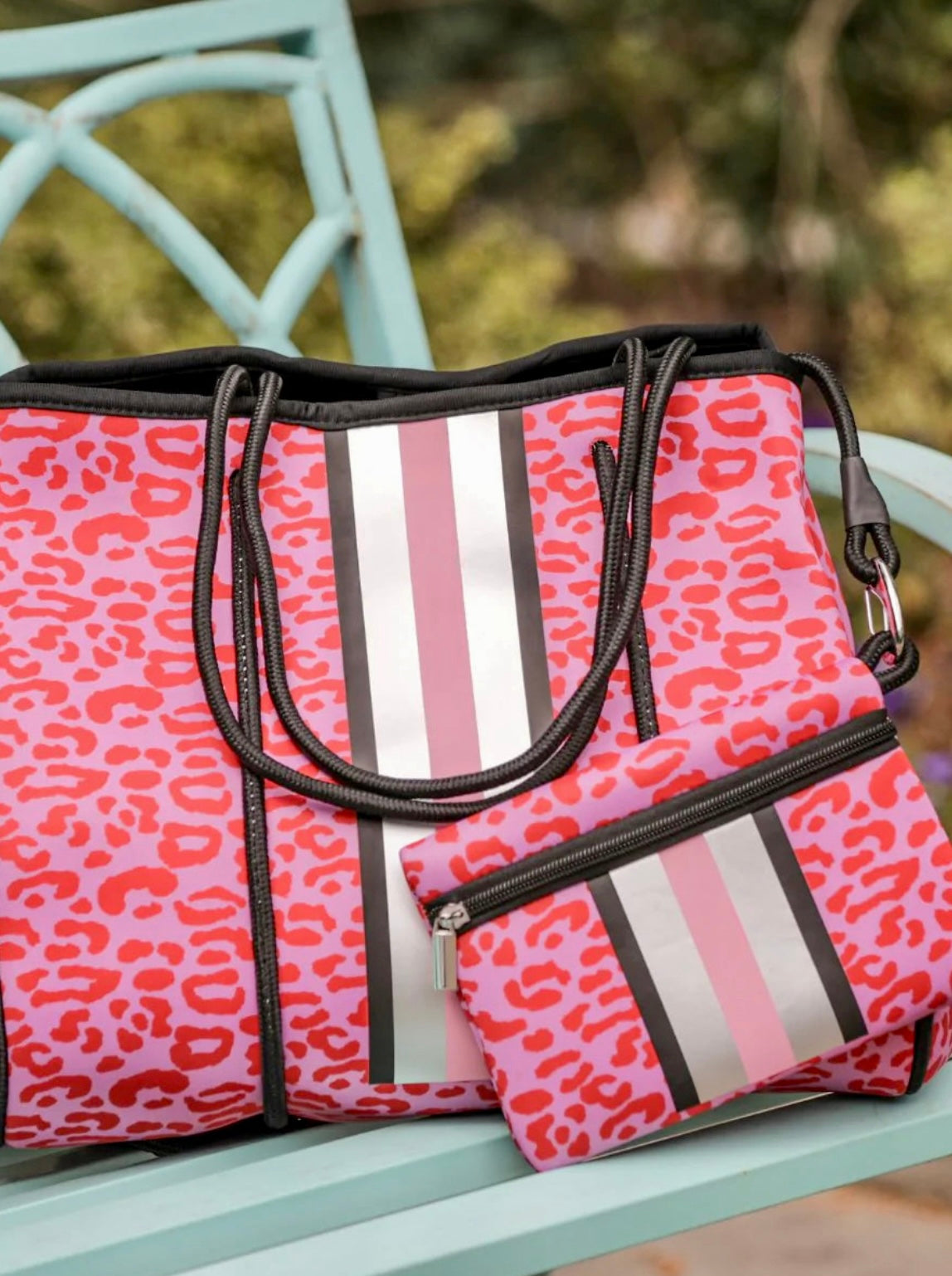 Feeling Sassy Neoprene Tote Bags with Clutch