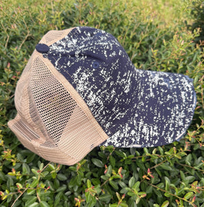 Splatter Hat in Navy
