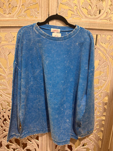 Andy Corded Vintage Pullover in Blue