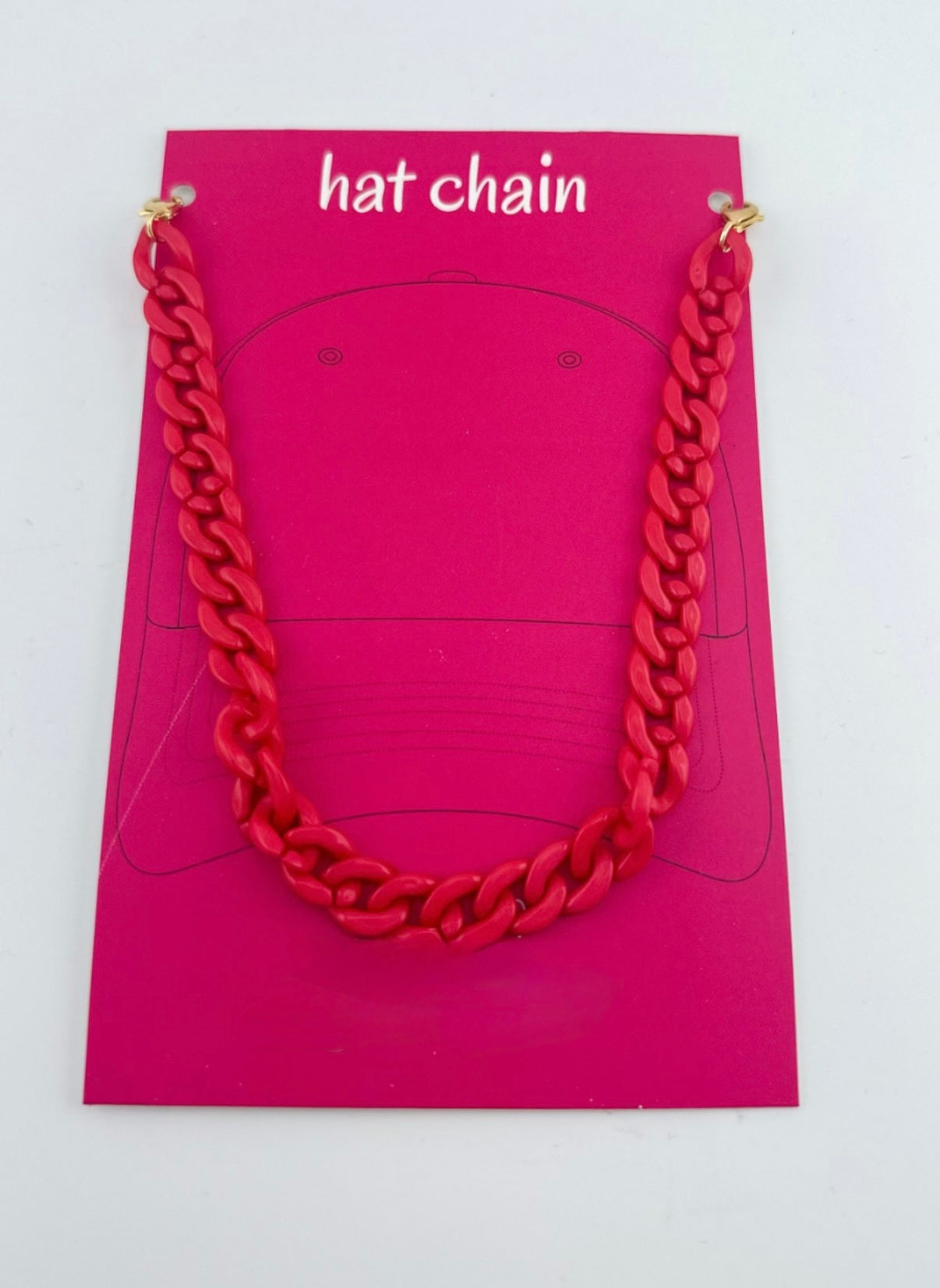 Pink Link Hat Chain