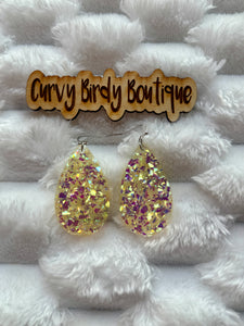 Sparkler Glitter Earrings - Hypoallergenic
