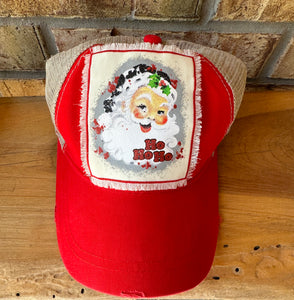 Ho Ho Ho Santa Ponytail Hat