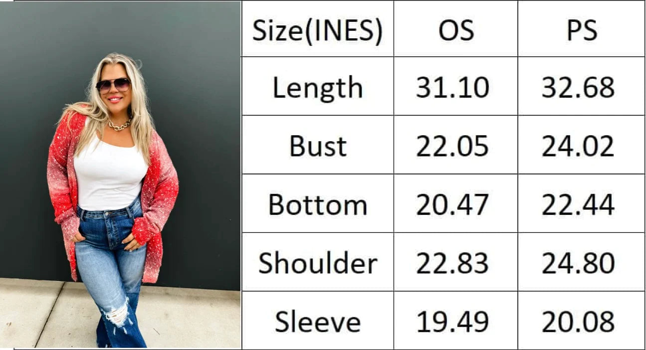 Starstruck Ombre Red Cardigan