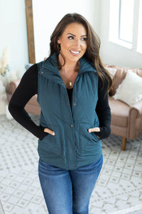 Remy Zip Up Vest - Heathered Teal