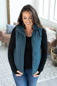 Remy Zip Up Vest - Heathered Teal