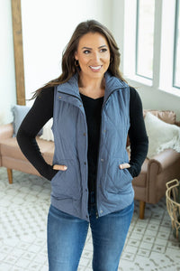 Remy Zip Up Vest - Heathered Navy