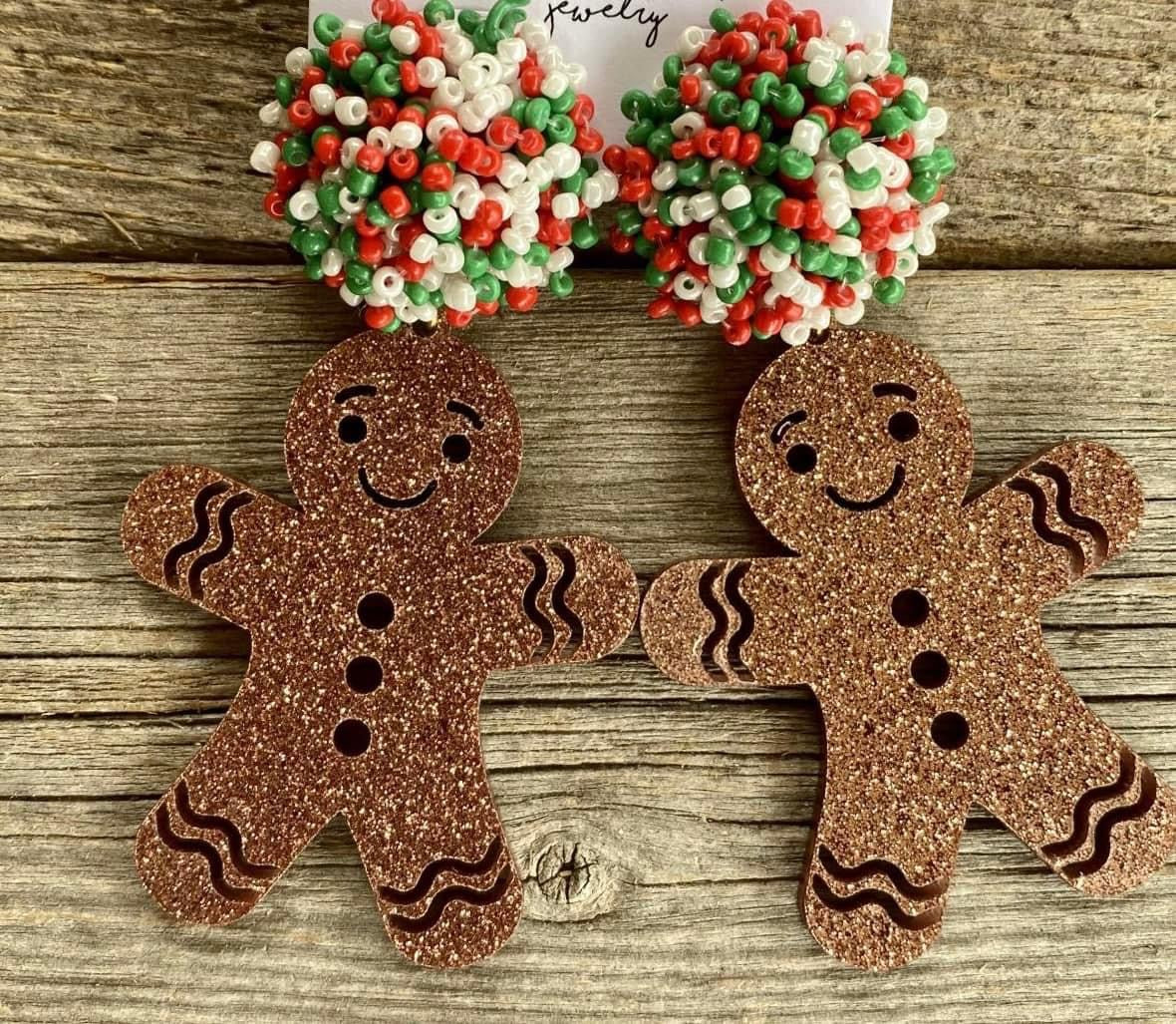 Gingerbread Man Earrings