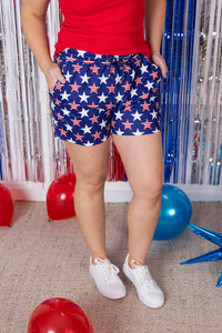 Jamie Shorts - Navy Stars and Stripes