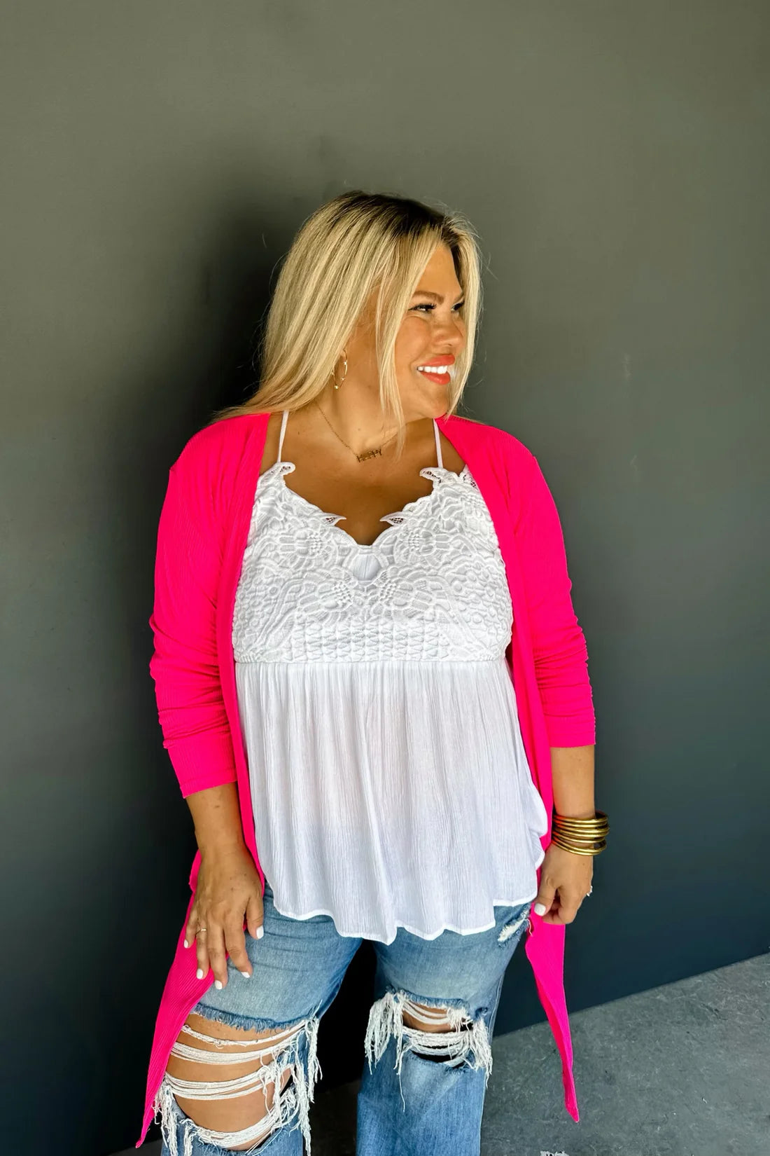 Sierra Cardigan in Fuchsia