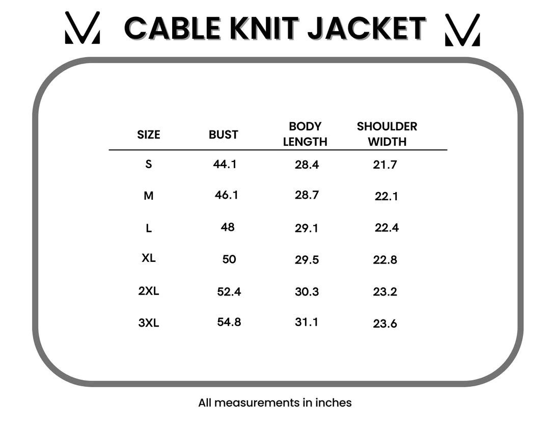 Cable Knit Jacket - Red