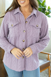 Cable Knit Jacket - Lavender