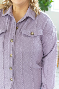 Cable Knit Jacket - Lavender