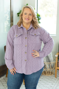 Cable Knit Jacket - Lavender