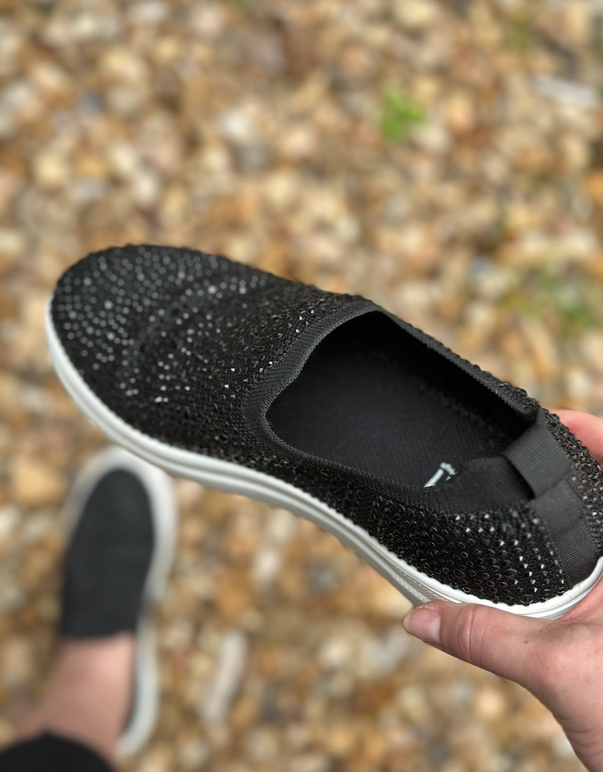 Crystal Black Slip On