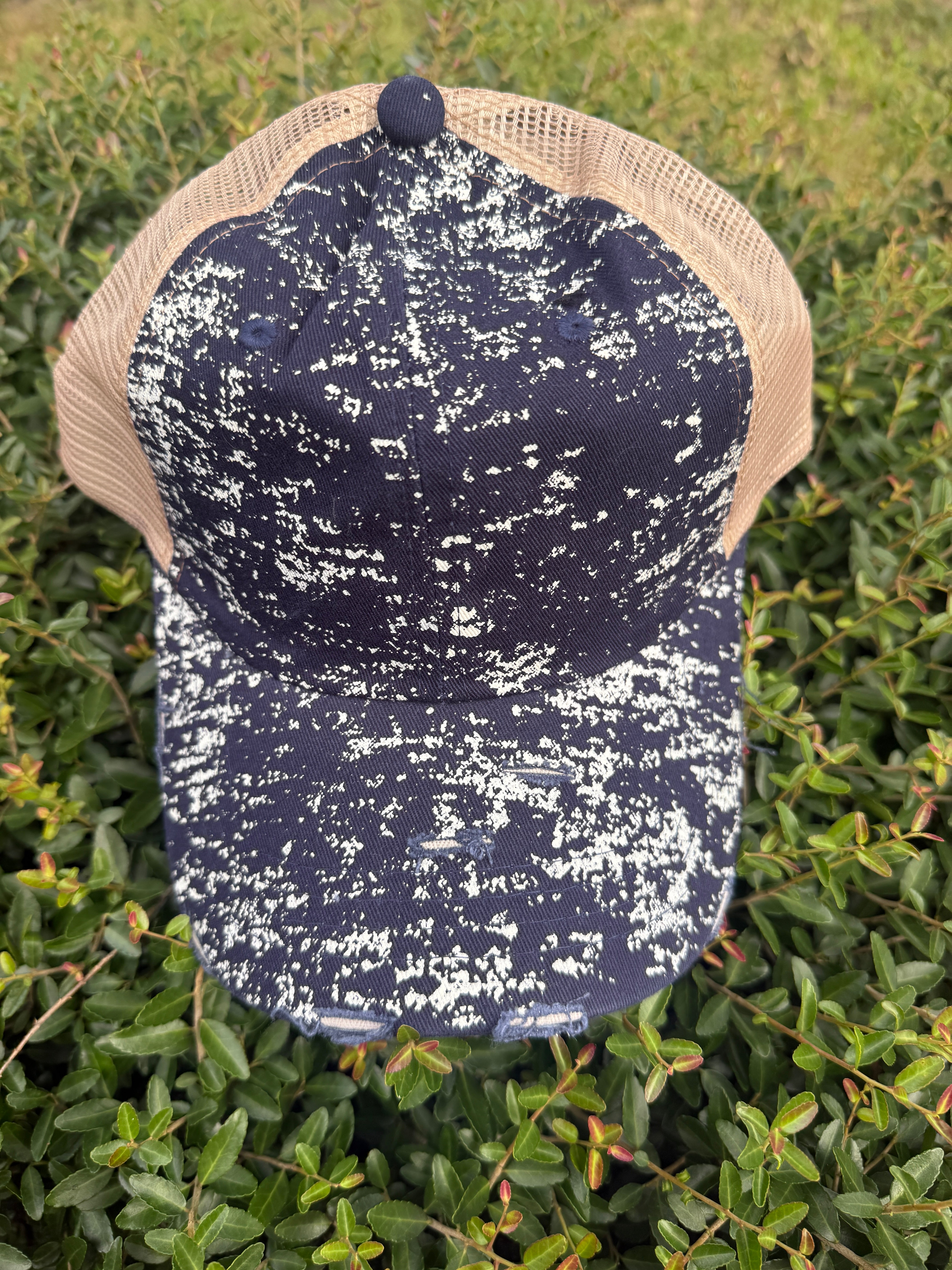 Splatter Hat in Navy