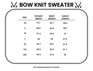 Bethany Bow Knit Sweater - Olive