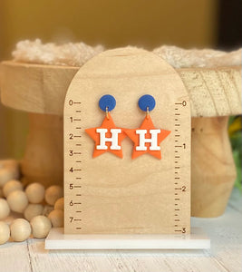 Baseball Star Earrings - Hypoallergenic