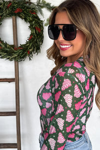 PREORDER - Christmas Roxy Lace Top