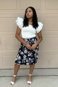 Kitty Floral Skirt