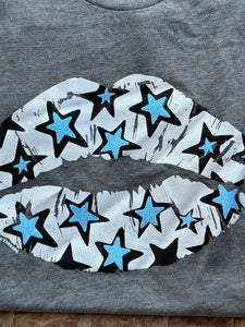 Glitter Star Lips Tee - Medium