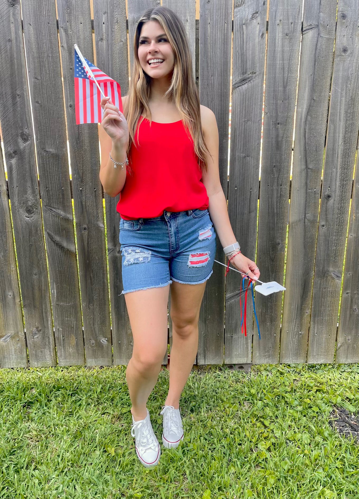 USA Flag Patch Shorts